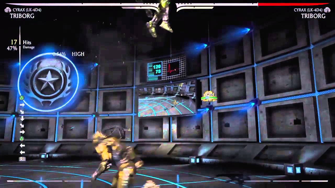 [MKX] Triborg(CYRAX) no meter 49% midscreen 10 bombs combo (Patch 3-1-2016)