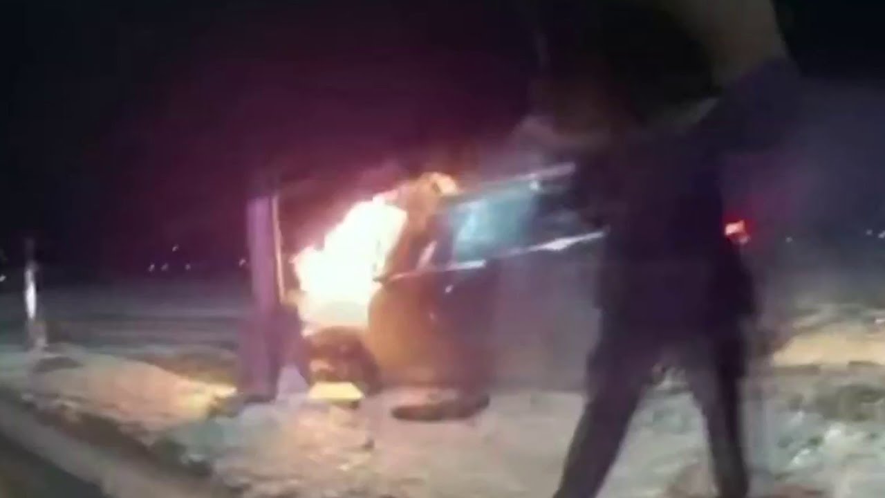 Video captures chase, fiery crash in Wyandotte