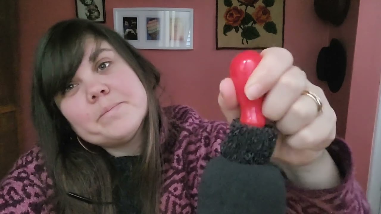 ASMR mic brushing (sponge brushes)