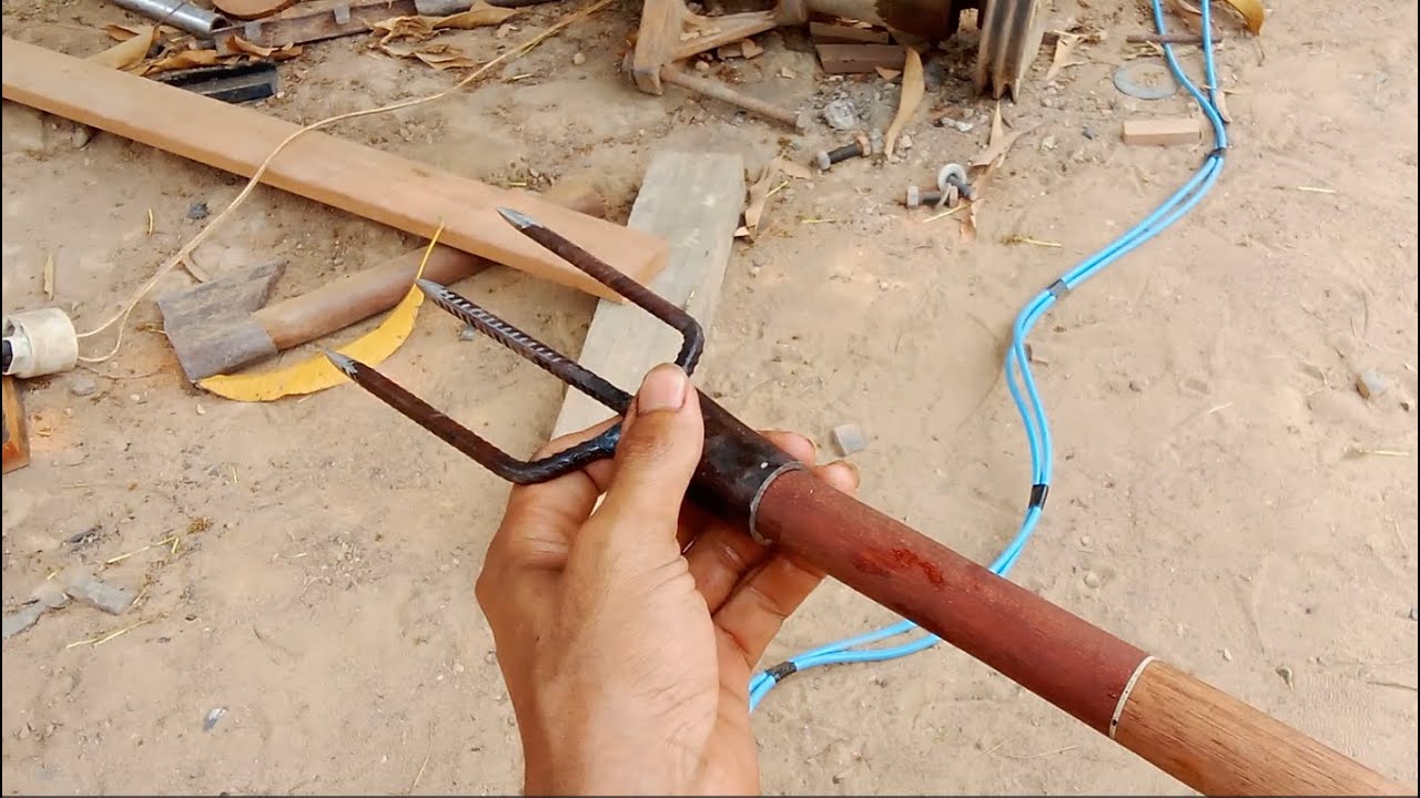 Como fazer uma (Zagaia/Fisga) E testando ela na pesca Noturna Será que ficou boa?