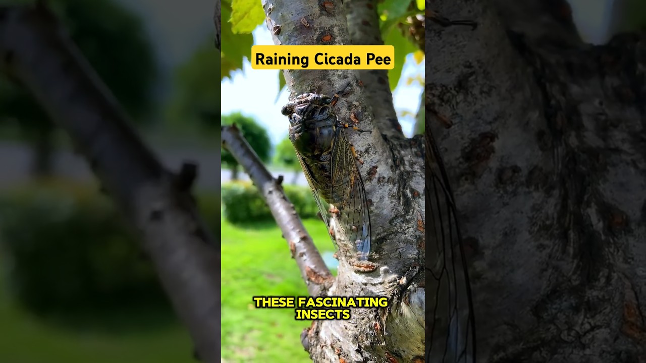 Cicada peeing on people #cicada #nature