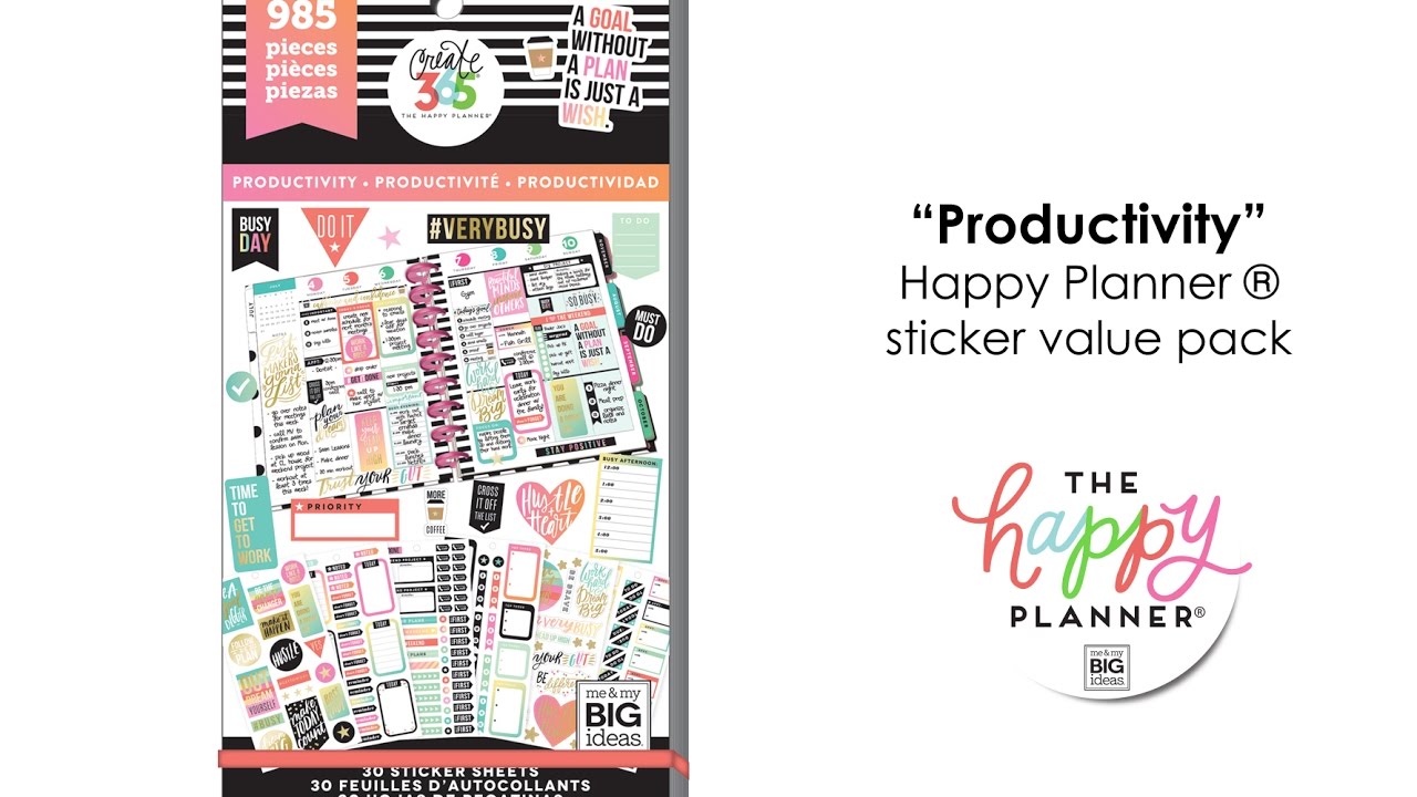 Value Pack Stickers - Productivity - Happy Planner® Preview