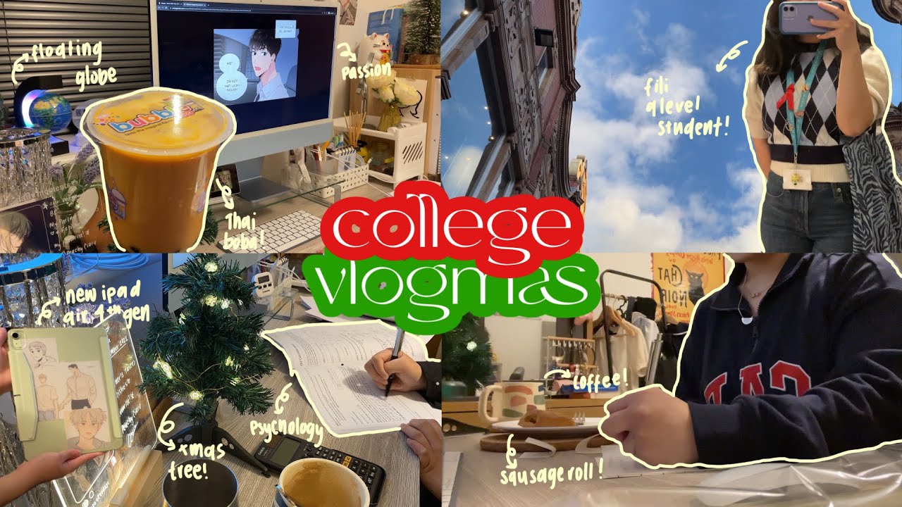 college vlogmas 🎄 studying, early sunsets, talent show and Christmas shopping!