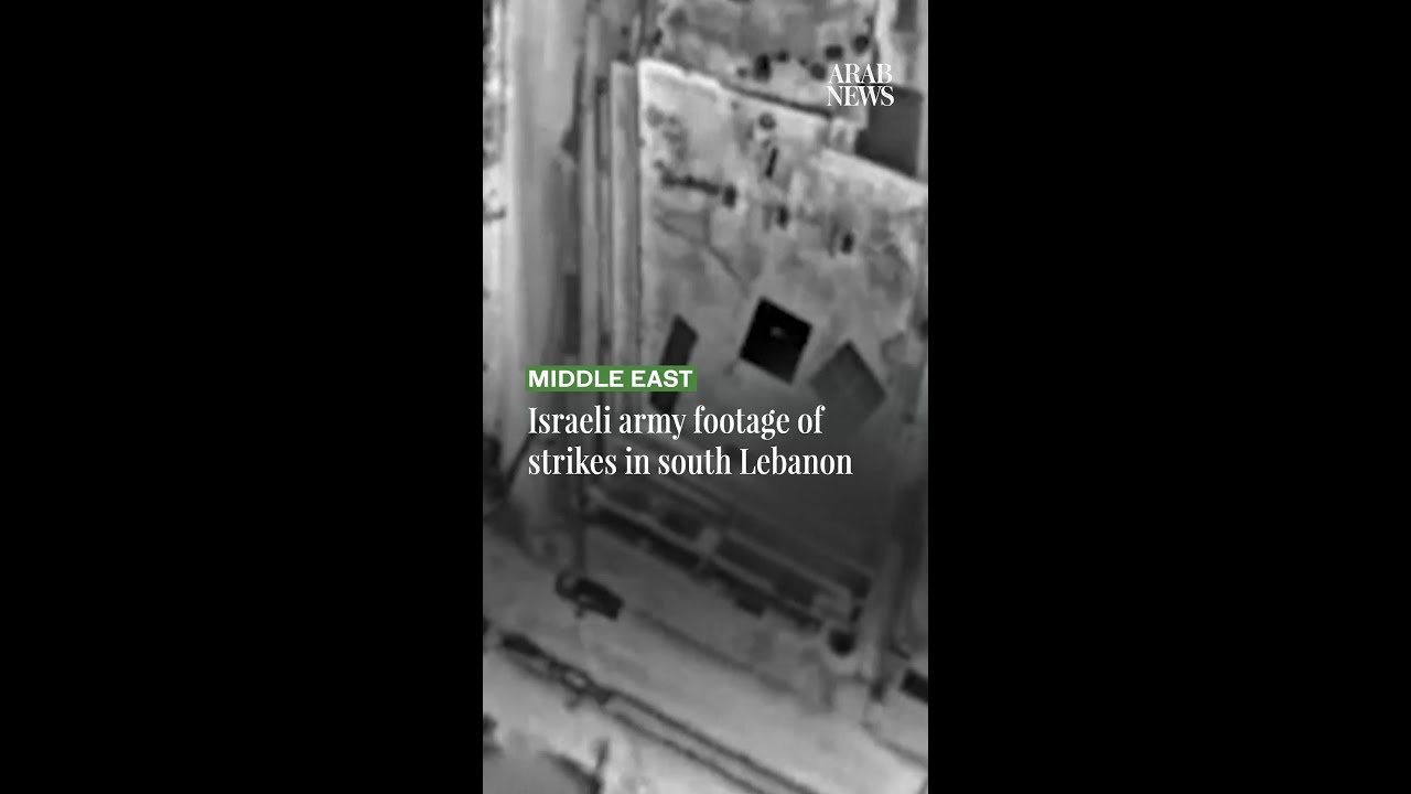 Israeli army footage of strikes in south Lebanon