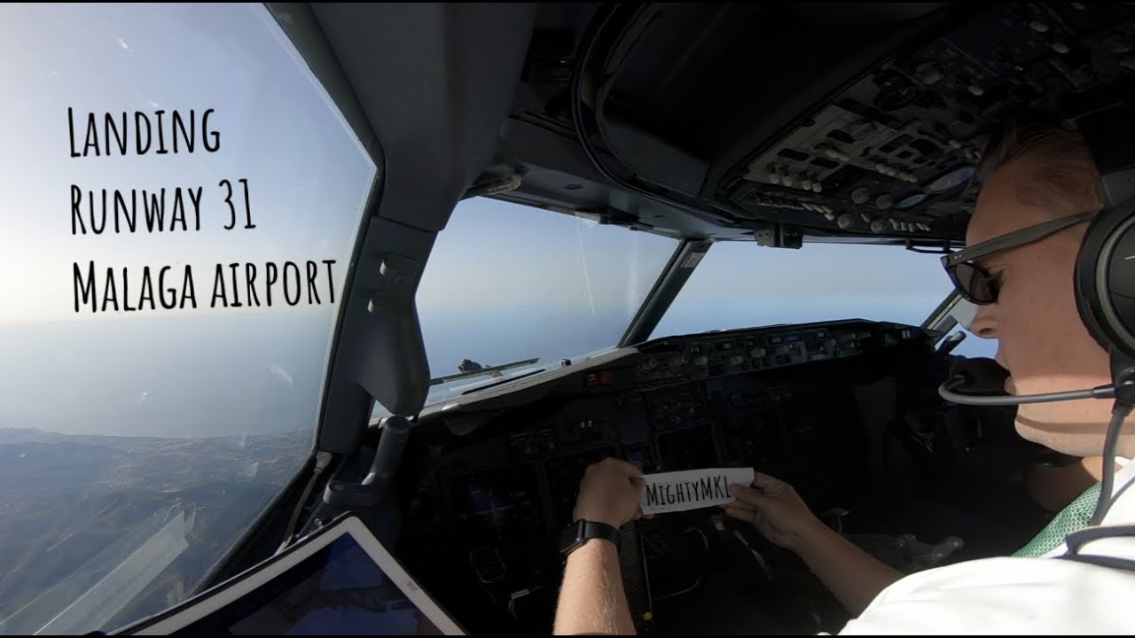 Approach and landing runway 31 Málaga Airport (AGP LEMG)