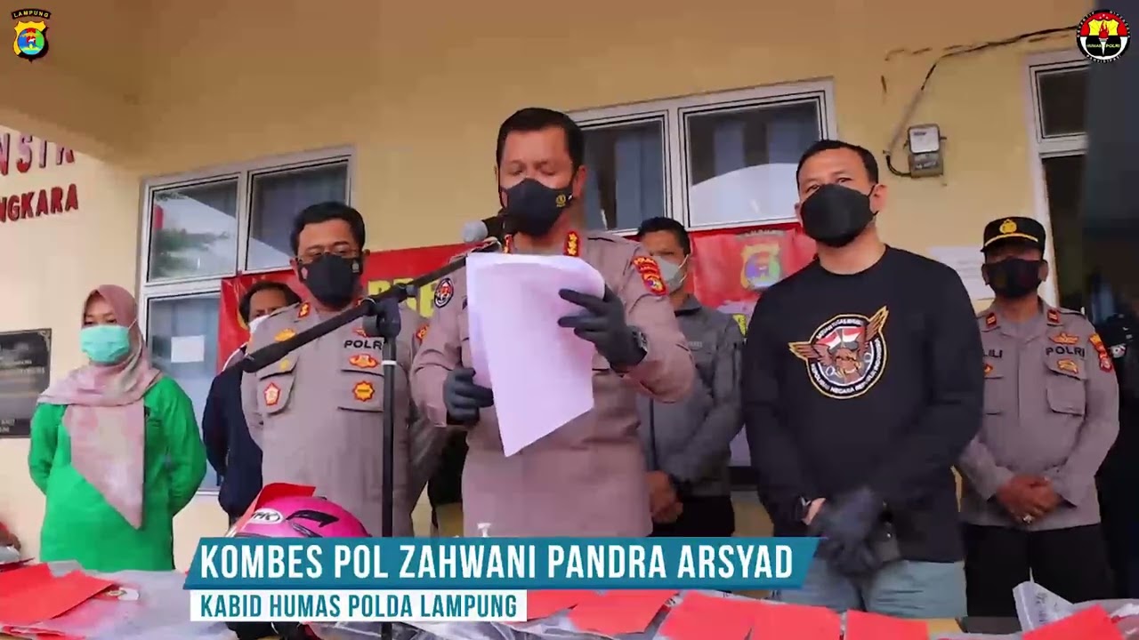 Polda Lampung Berhasil Ungkap Kasus Curas Yang Tewaskan Pegawai BRI Link Kec. Way Bungur, Lamtim