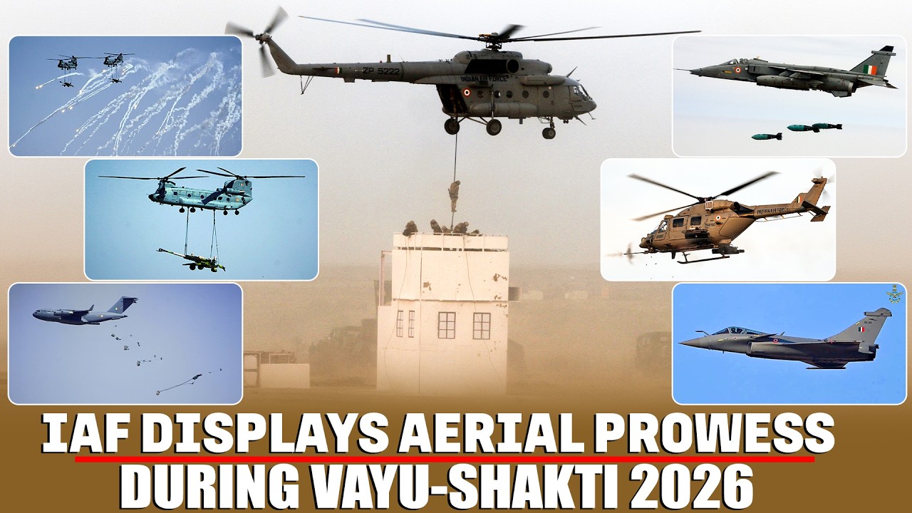 LIVE: Indian Air Force displays aerial prowess during Vayu-Shakti 2026 near AFS Jaisalmer