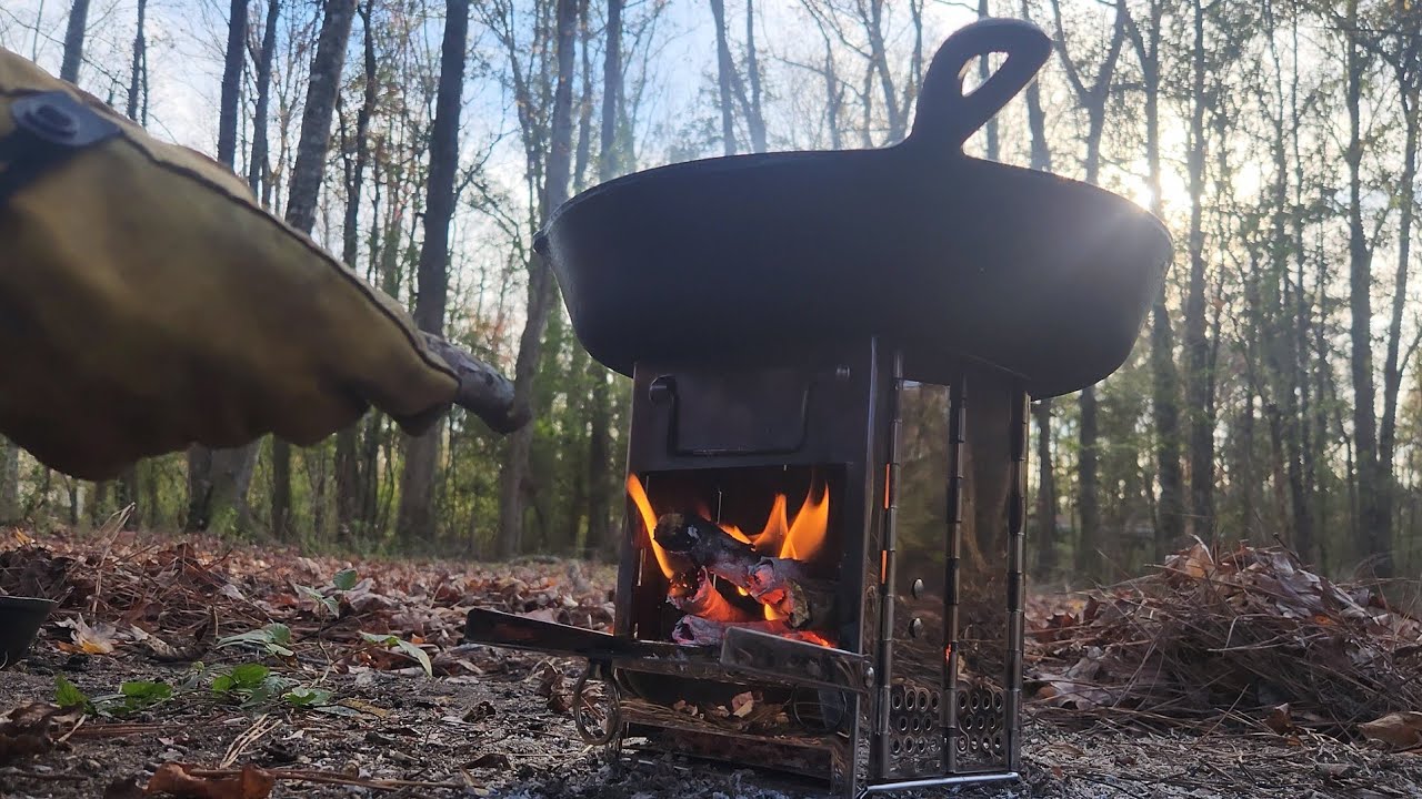 Discover the Ultimate Camping Stove: Temu's Review with Different-Sized Cast Iron Skillets