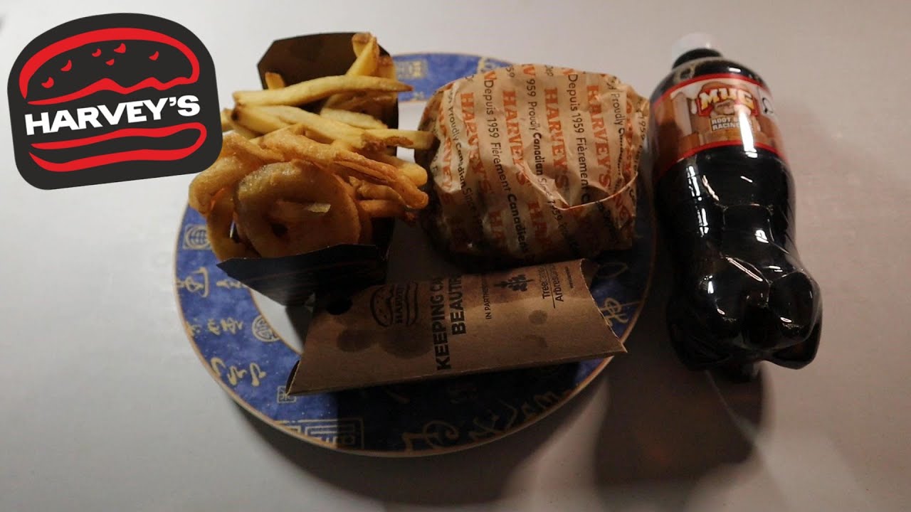 HARVEY'S ANGUS W/CHEESE, FRINGS, APPLE PIE & MUG ROOT BEER ASMR MUKBANG