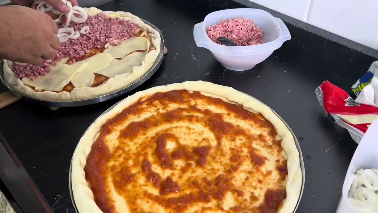 Pizza feita pelo Marcos