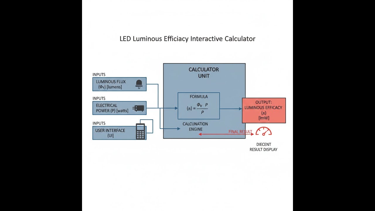 LED Luminous Efficacy Interactive Calculator - Instructions Video