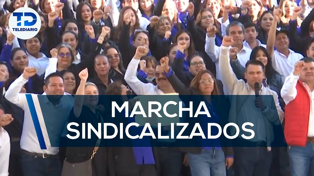 Marchan para conmemorar aniversario sindical
