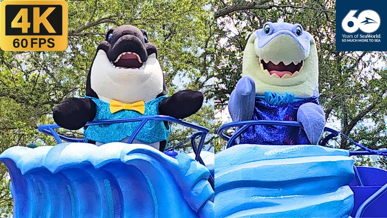 Shamu & Crew Parade (SeaWorld Orlando) (полный парад в 3 разных точках) 25 мая 2024 г.