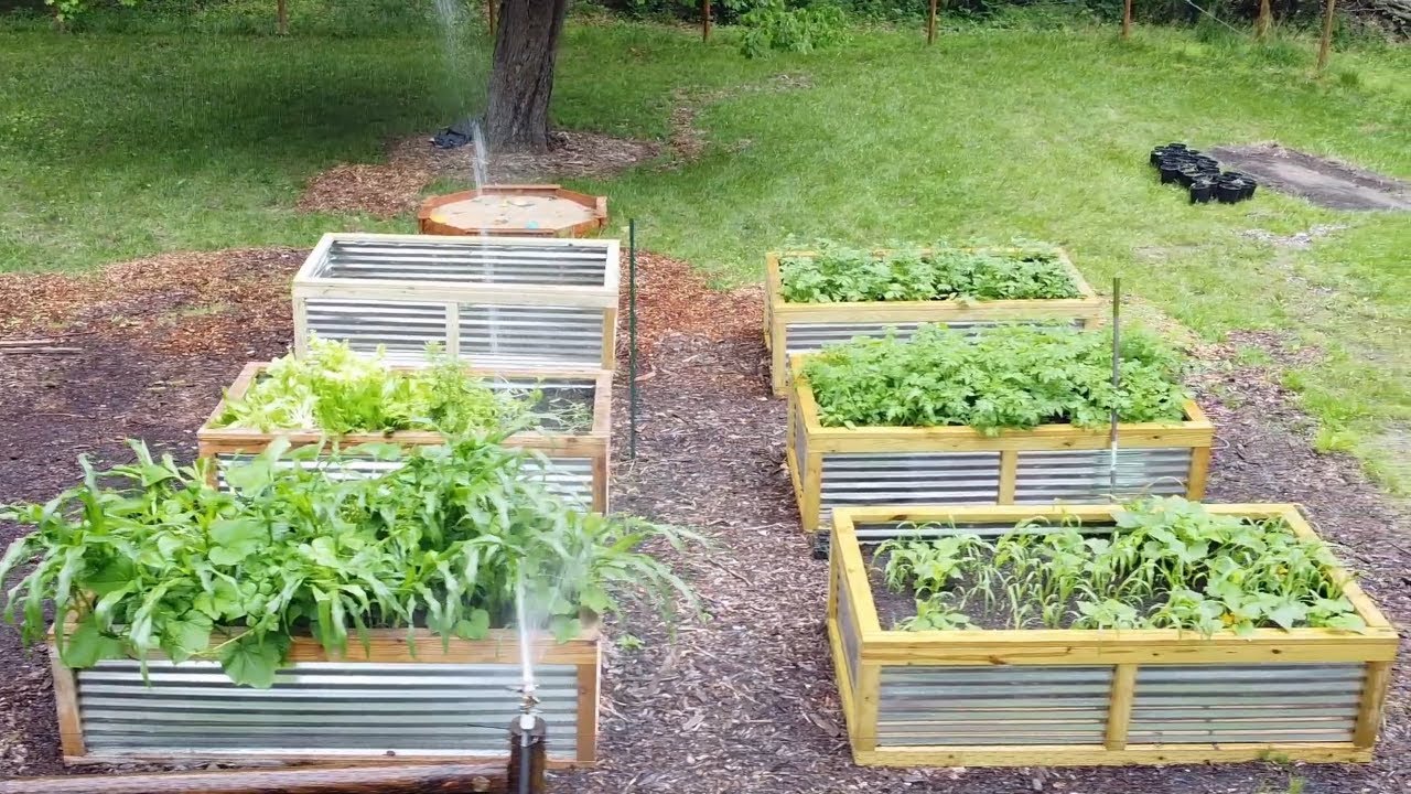 How We Build Our 8' x 4' Raised Garden Beds with Roofing panels