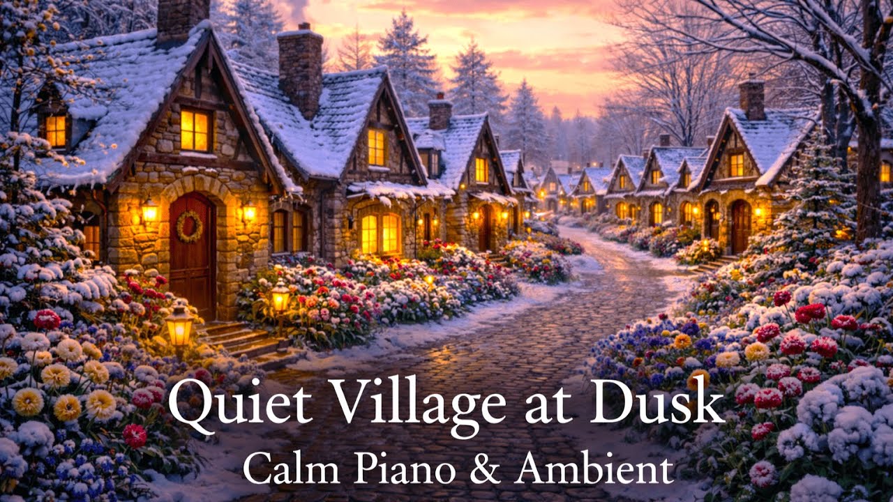 Quiet Village at Dusk | Calm Piano & Ambient