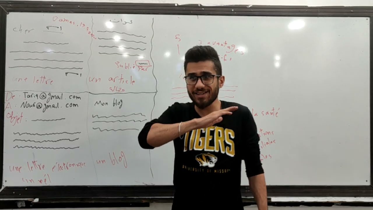 فرنسي تاسع : اشكال المواضيع الاستاذ طارق غازي