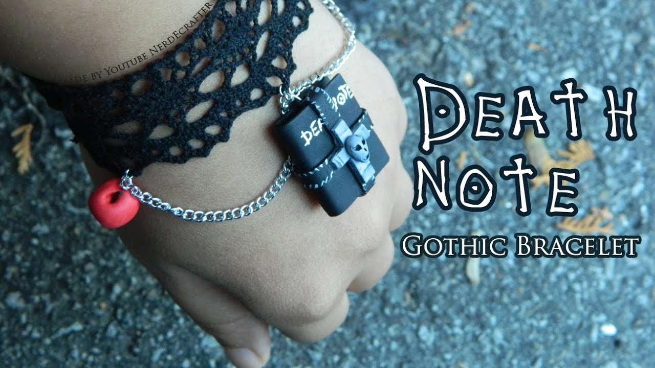 Death Note Gothic Bracelet Polymer Clay Tutorial / Arcilla Polimérica