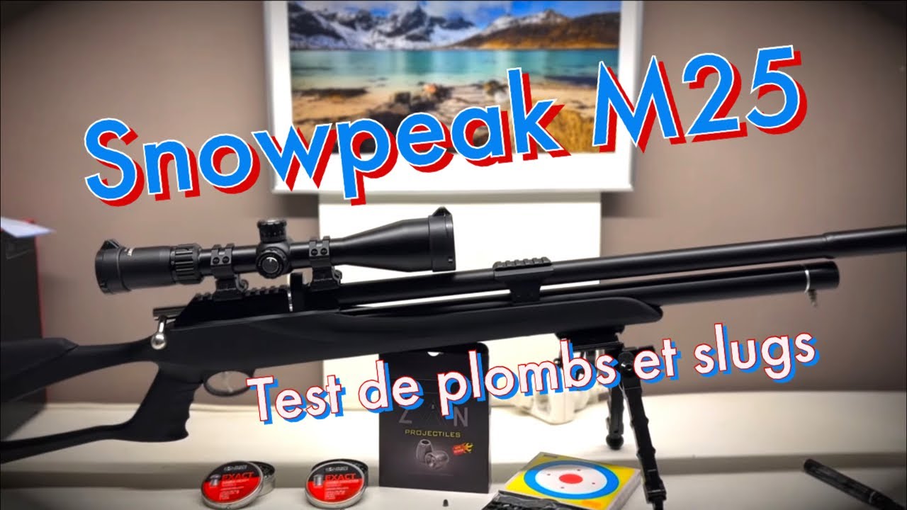 Snowpeak m25 tirs à 30 mètres test de Plombs JSB heavy / Monster et SLUGS Zan