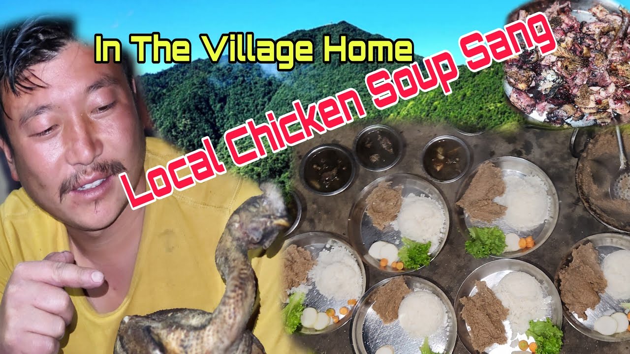 स्पेशल लोकल कुखुराको सुप र गहुको ढिडो | The Kitchen In The Village Home | 🐓Chicken Nepali style ||