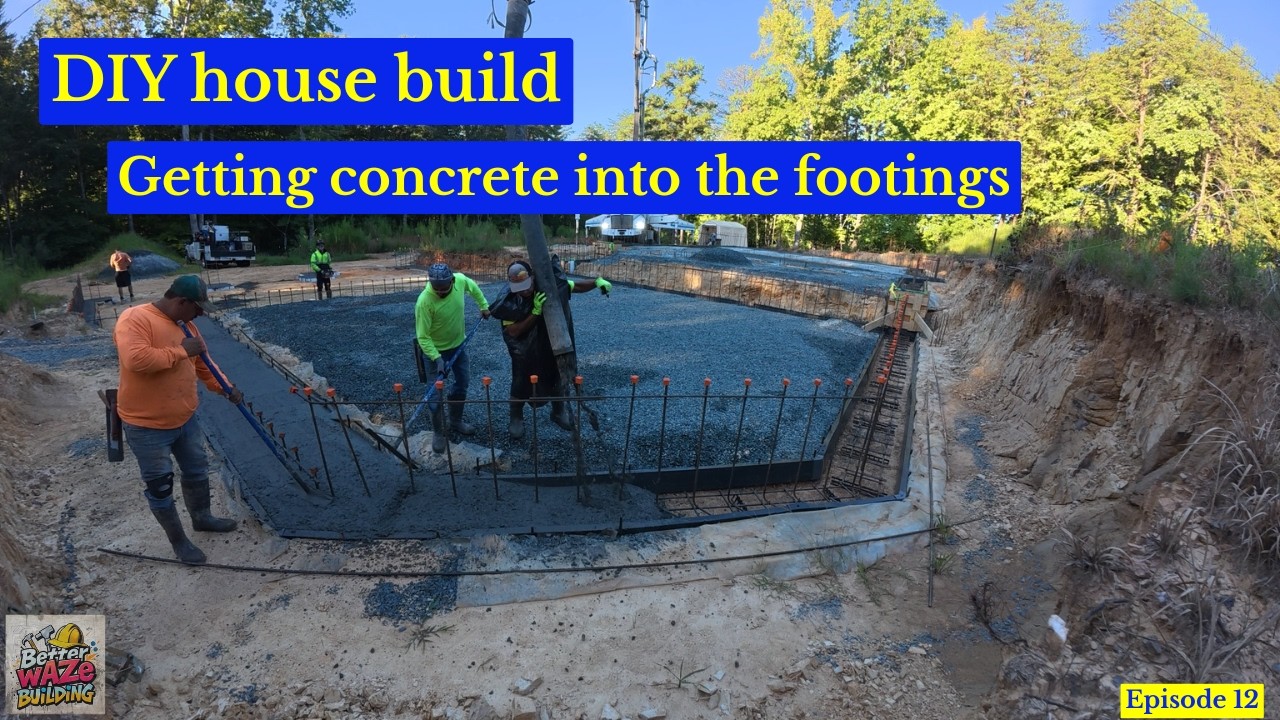 DIY house build Ep.12 - FINALLY getting concrete in the footings
