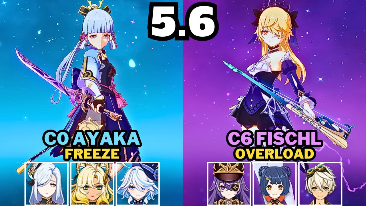 [NEW Spiral Abyss 5.6] C0 Ayaka C2 Furina Freeze & C6 Fischl Overload | Genshin Impact