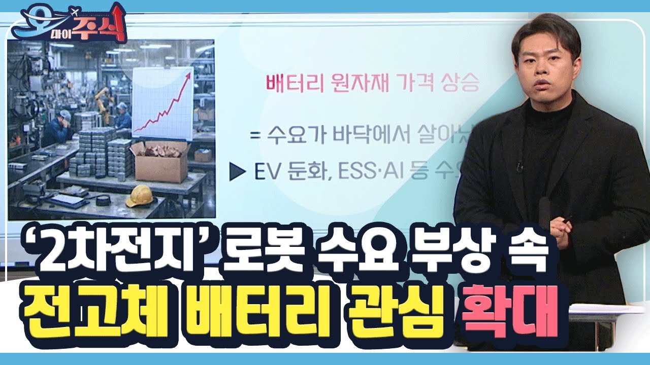 [오마이주식] ‘2차전지’ 로봇 수요 부상 속 전고체 배터리 관심 확대