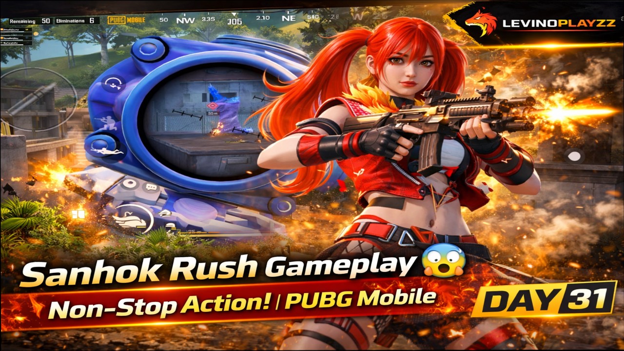 Sanhok Rush Gameplay 😱 | Non-Stop Action | PUBG Mobile