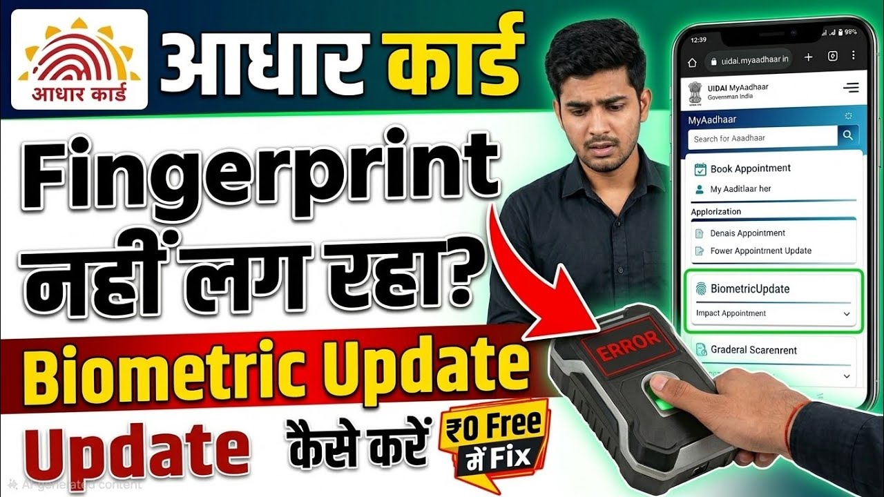 Aadhaar Card Me Biometric Update Kaise Kare 2026 🔥 | Fingerprint Update Full Process
