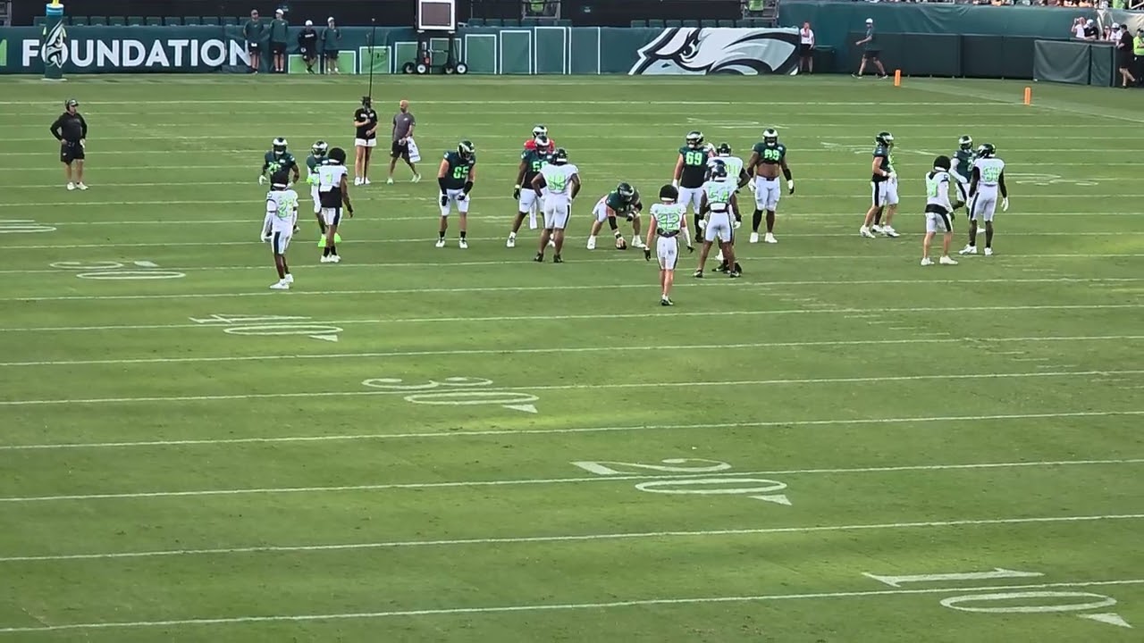 Eagles Open Practice [Offense Vs Defense] 