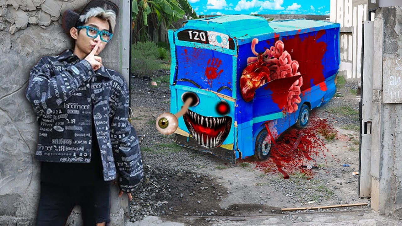 МЫ НАШЛИ ВНУТРИ УЖАСАЮЩЕГО АВТОБУСА TAYO ЗА НАШИМ ДОМОМ!!! ОН НАПАЛ НА НАС!!!