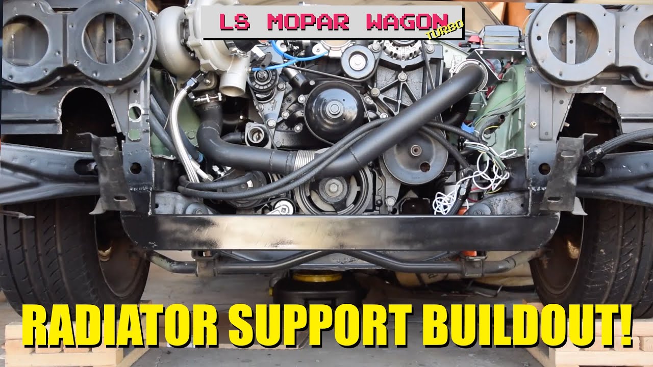 Aluminum Radiator + Condenser + Intercooler Mounting (Plus Mopar front support strengthening).