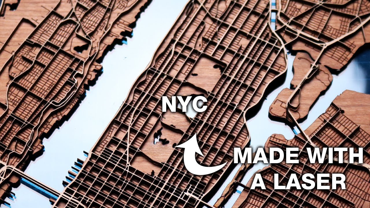 How to Make Layered City Maps with a Laser Cutter