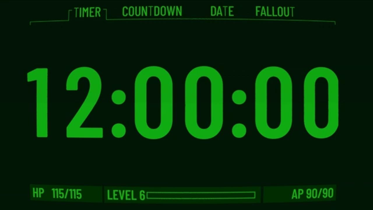 12 Hour timer | 720 minutes timer | Fallout