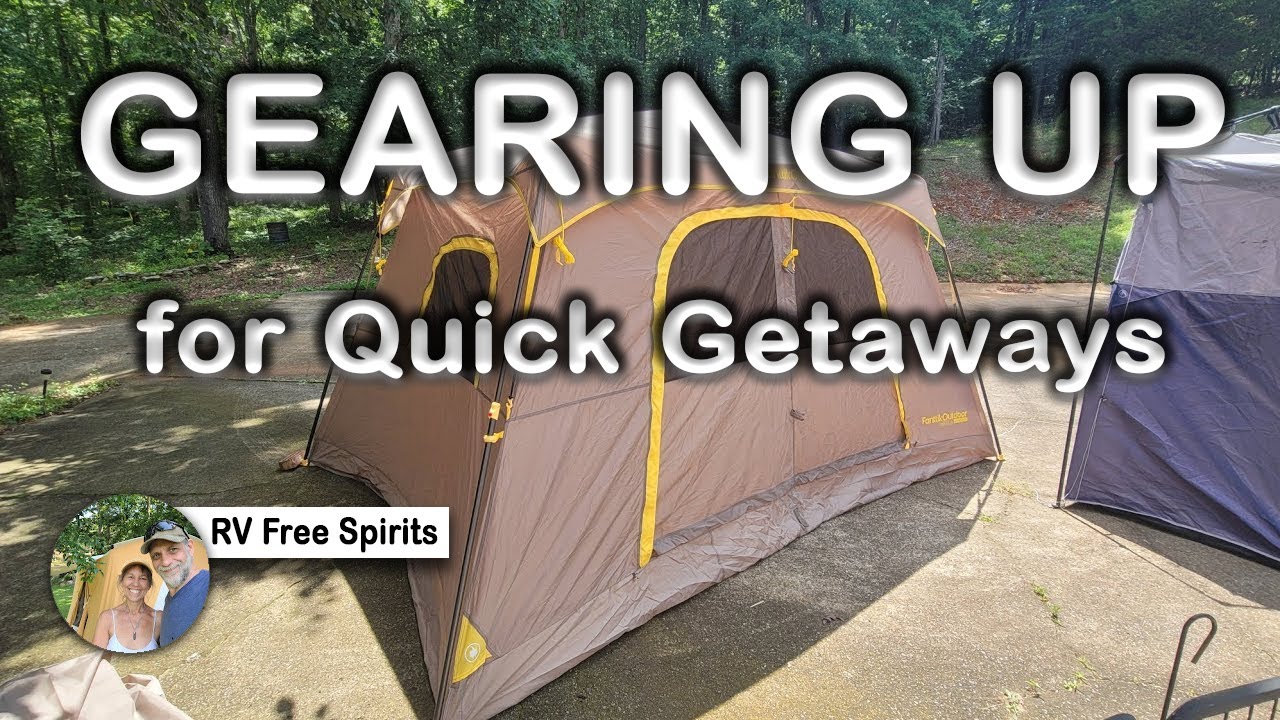 New instant tent & gear for short & quick getaways
