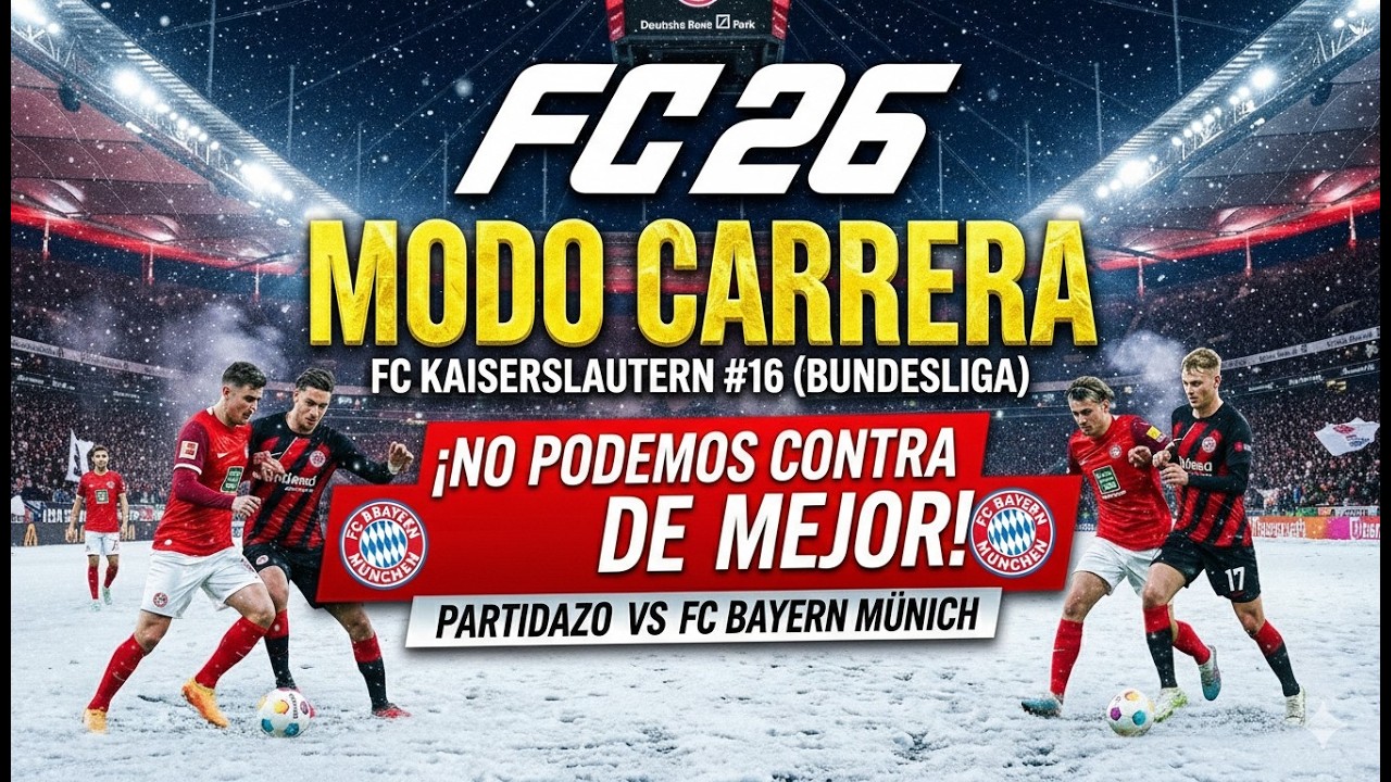 FC 26 MODO CARRERA | FC KAISERSLAUTERN #16 | Batalla bajo la nieve vs Bayern (PS5 GAMEPLAY)