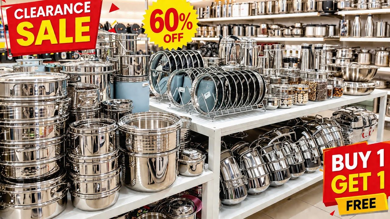 Dmart | 60% off | stainless steel bartan set | buy 1 get 1 free | cookware set #shopping#items#dmart