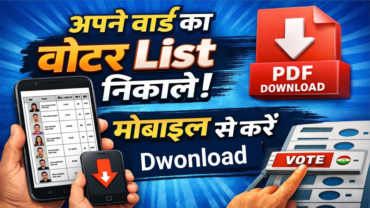 👉 2026 Ward Wise Voter List Download Kaise Kare | Mobile Se PDF Nikale 2 Minute Me