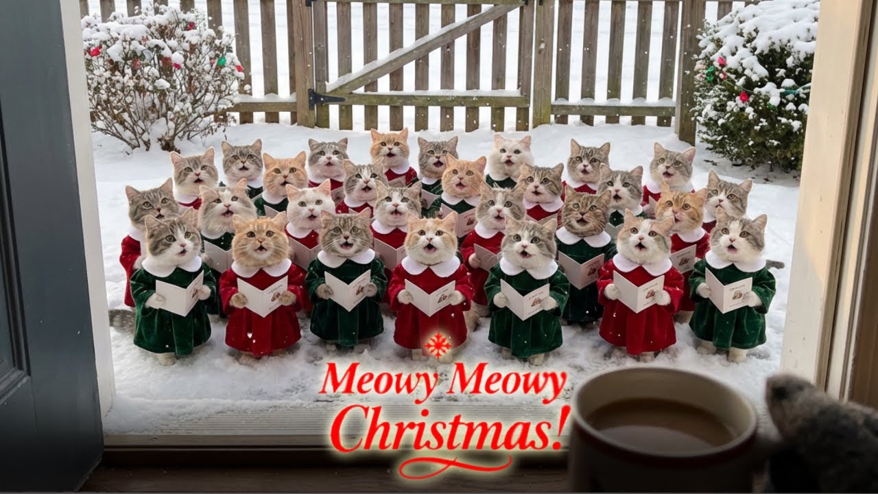Идеальная рождественская песнь &ndash; Мяу-мяу-рождество 😻🎄🎅🏻 #рождественскаяпеснь #любителикошек