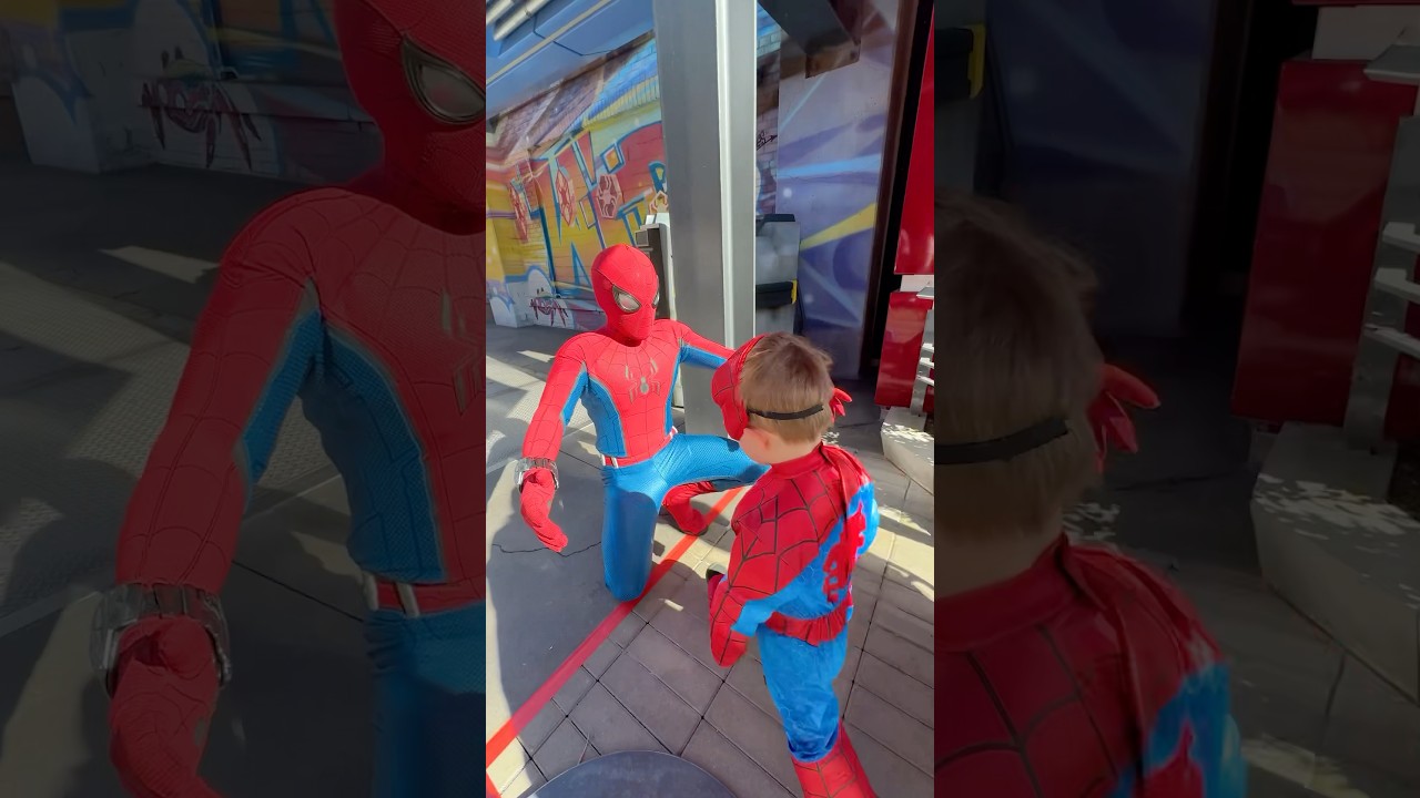 Poznajmy Spider-Mana w Avengers Campus! #spiderman #disneyparks #avengerscampus