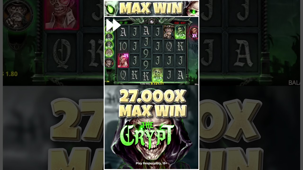THE CRYPT: VERY RARE 27,000x MAX WIN! ($16,200 Payout! from a bet of $1,80)
