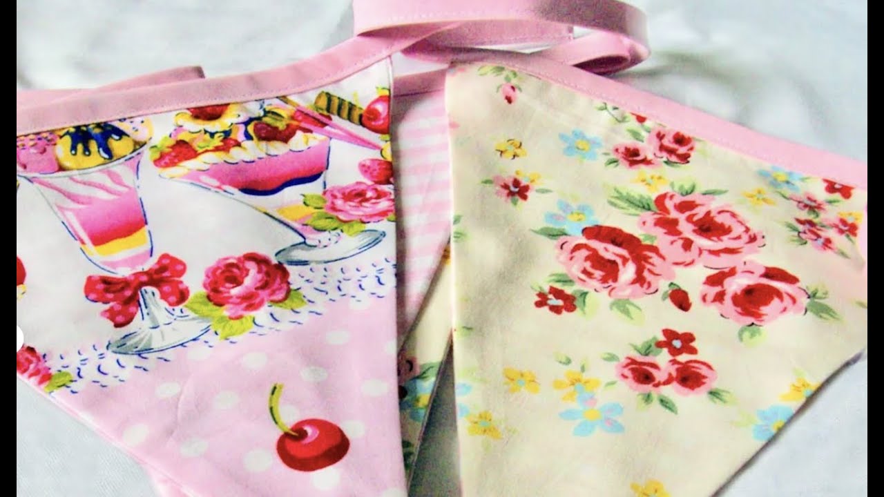 Bunting Tutorial: Sew some good quality reusable fabric bunting. Great for outdoor decoration.