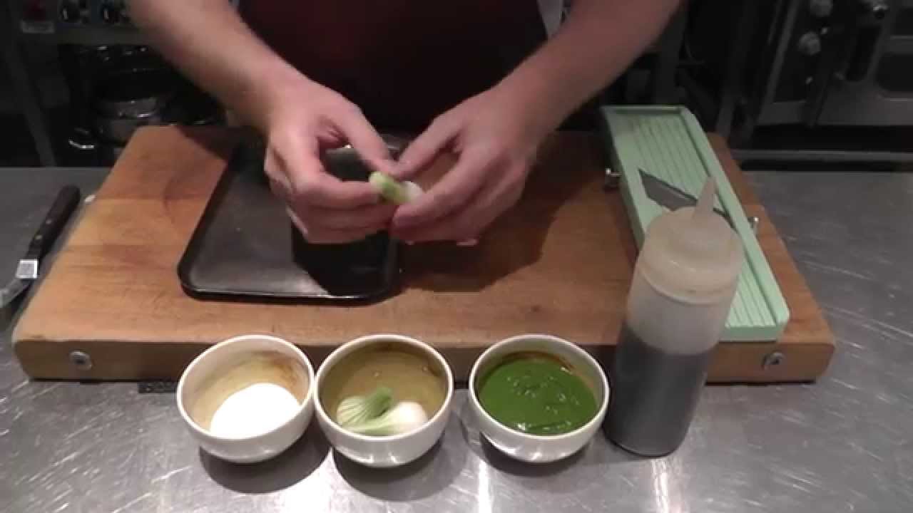 Head Chef Johan Björkman prepares a signature dish at Koka in Gothenburg