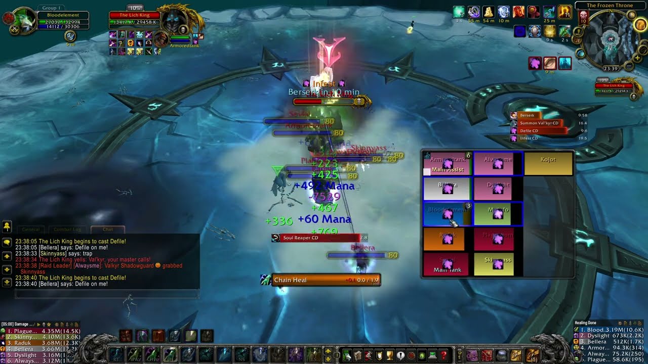 ICC 10 HC Lich King (Bane) Resto Shaman solo heal - SayNoToTryhard [Warmane]