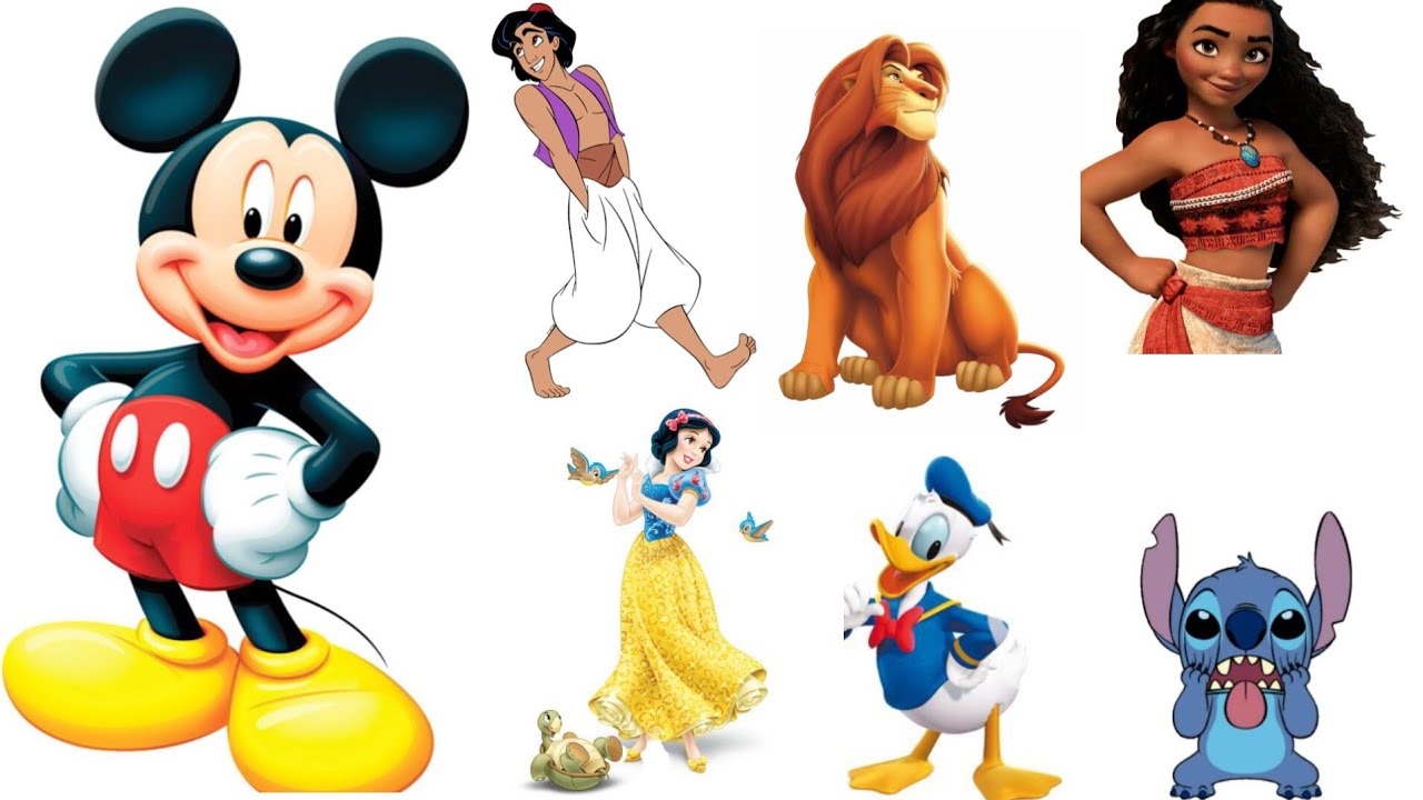 Most Famous & Favorite Disney Characters of All Time | Mickey, Simba & Goofy | HUMAIRA CARTOON WORLD