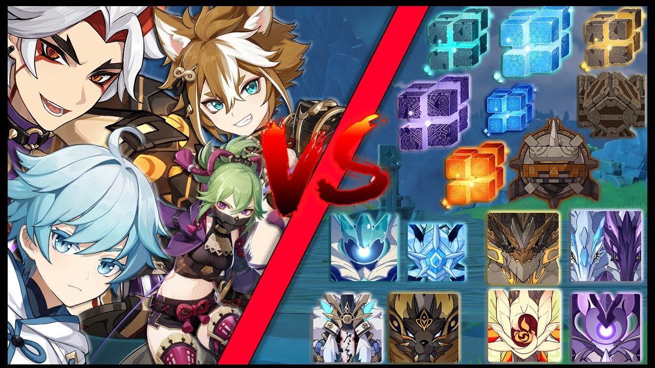 Current Banner [Itto, Gorou, Chongyun, Kuki] Against All World Bosses  - Genshin Impact