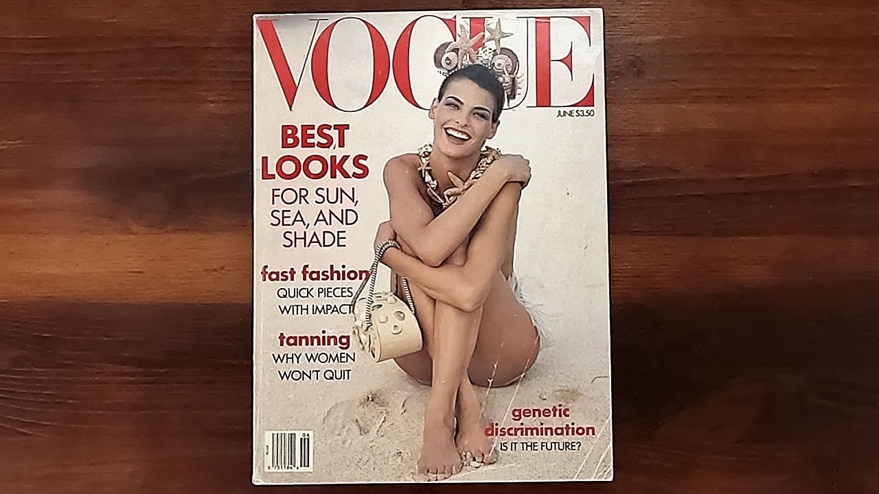 1990 June ASMR Magazine Flip Through: Vogue Linda Evangelista, Claudia Schiffer