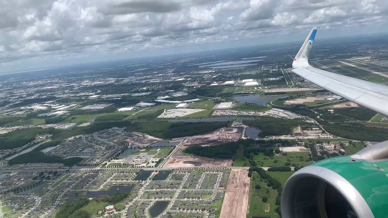 Frontier Flight 1042 Airbus A321 Takeoff From Orlando International Airport (KMCO)