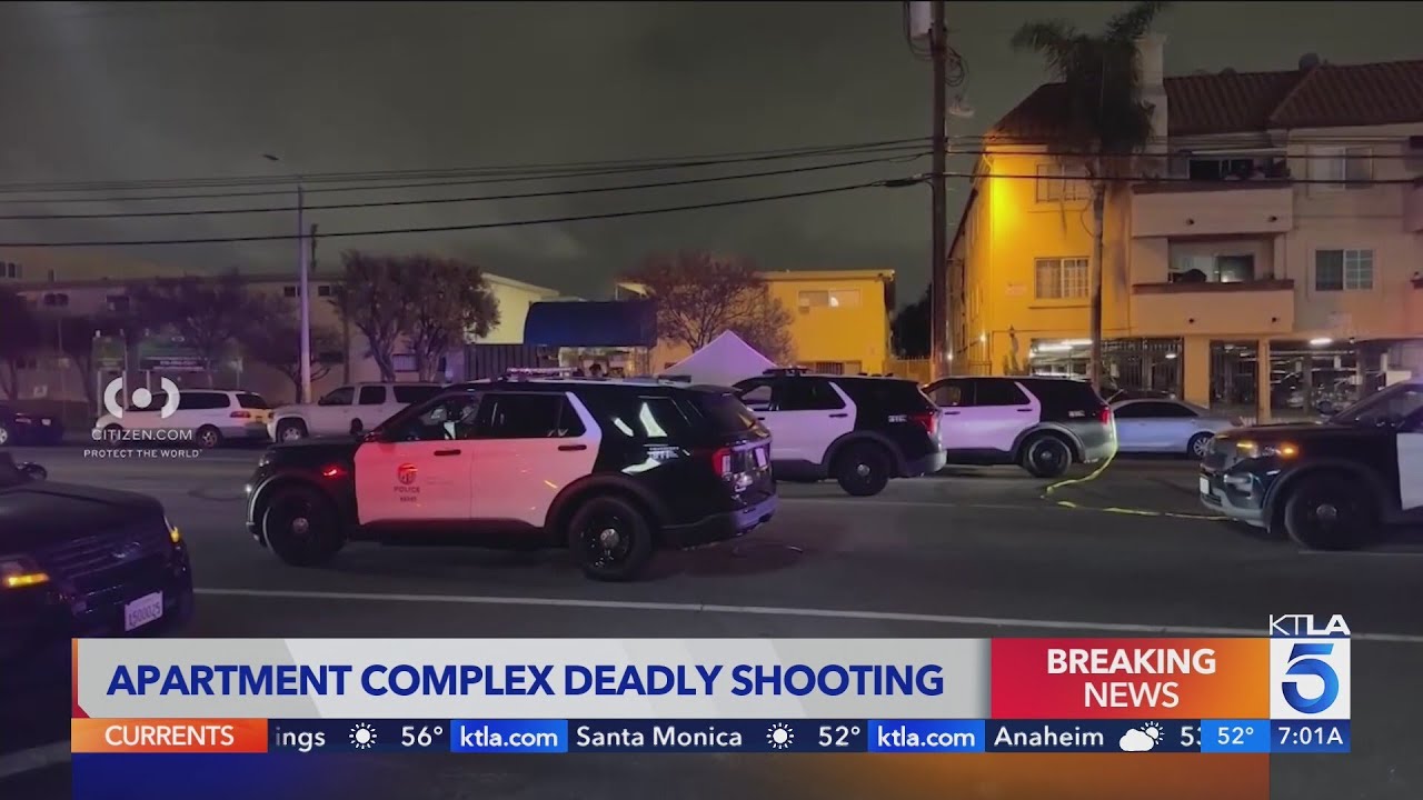 Overnight San Fernando Valley apartment complex shooting leaves at least 1 dead