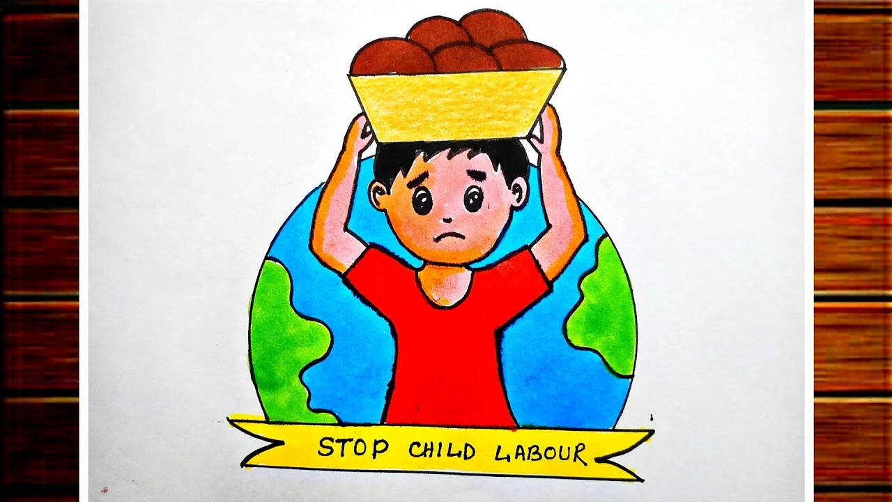 World Day Against Child Labour Poster Drawing|Stop Child Labour Drawing|Easy Poster Drawing