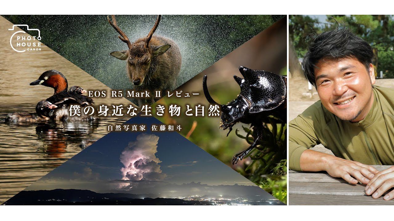 キヤノンフォトハウスYouTube配信　EOS R5 Mark IIレビュー「僕の身近な生き物と自然」自然写真家 佐藤和斗【キヤノン公式】